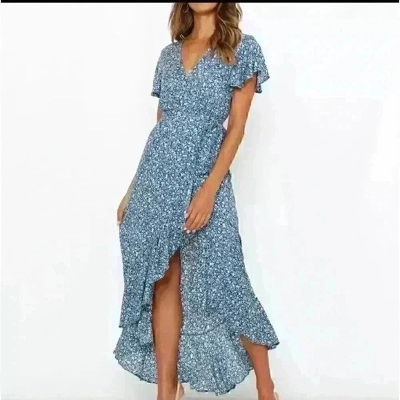 Boho Long Wrap Dress - Picture 5 of 11